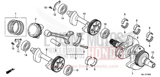 VILEBREQUIN/PISTON NC750DE de 2014